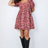 Mulberry 'Feral Floral' Puff Sleeve Dress
