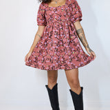 Mulberry 'Feral Floral' Puff Sleeve Dress