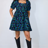 'Feral Floral' Puff Sleeve Dress