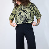 Gold "Birds of Prey: Vol. 2" Boxy Button-Up