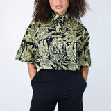 Gold "Birds of Prey: Vol. 2" Boxy Button-Up