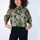 Gold "Birds of Prey: Vol. 2" Boxy Button-Up