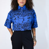 Midnight "Shadow Canyon" Boxy Button-Up