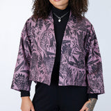 Lilac "Birds of Prey Vol. 2" Raw Silk Jacket