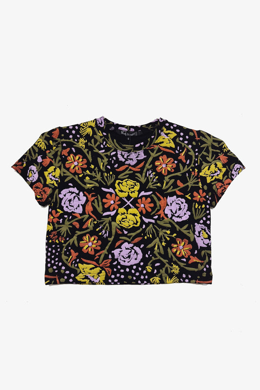 'Carnival' Cropped Tee in Small