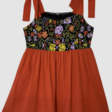 'Night Carnival' Tie Shoulder Dress (1X)