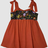 'Night Carnival' Tie Shoulder Dress (1X)