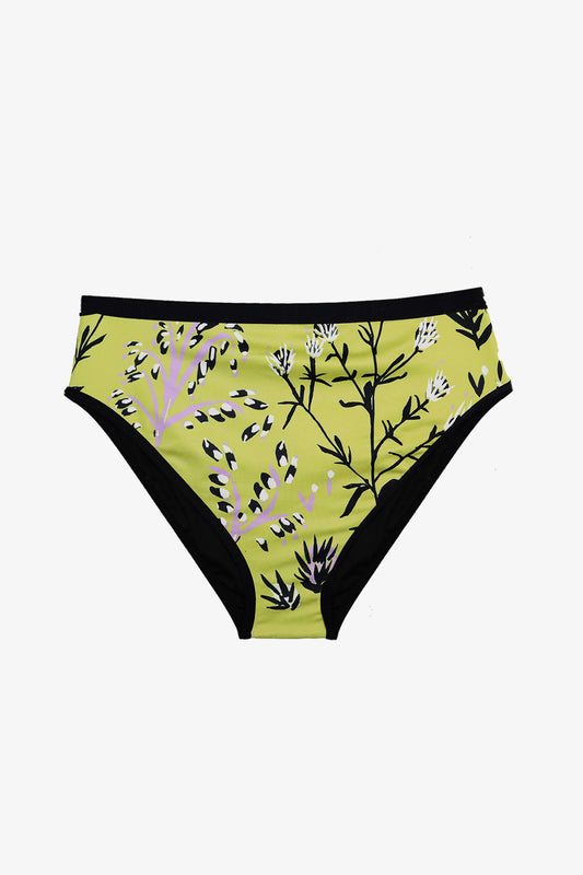 Chartreuse Thistle Bikini Bottom