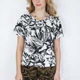 Black on White 'Fox Den' Amie Tee