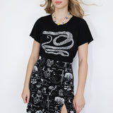 White on Black 'Spellbound' Beatrix Mini Skirt