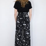 White on Black 'Spellbound' Wide Leg Pants