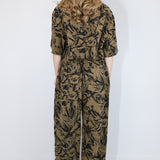 Black on Coffee 'Fox Den' Crêpe Pants