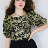 Gold 'Shroomed' Alice Blouse