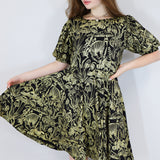 Gold 'Shroomed' Alice Dress