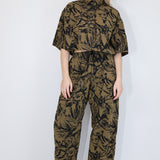 Black on Coffee 'Fox Den' Crêpe Pants