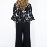 White on Black 'Spellbound' Kiki Blouse