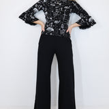 White on Black 'Spellbound' Kiki Blouse