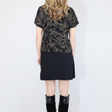 Coffee on Black 'Fox Den' Amie Tee