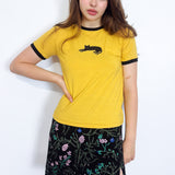Cat Ringer Tee in Buttercup