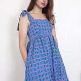 Poolside 'Wavy Plaid' Tie Dress (Small)