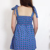 Poolside 'Wavy Plaid' Tie Dress (Small)