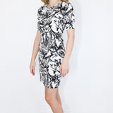 Black on White 'Fox Den' Jane Dress