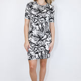 Black on White 'Fox Den' Jane Dress