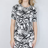 Black on White 'Fox Den' Jane Dress
