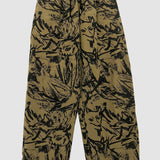 Black on Coffee 'Fox Den' Crêpe Pants