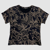 Coffee on Black 'Fox Den' Amie Tee