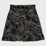 Coffee on Black 'Fox Den' Beatrix Mini Skirt