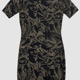 Coffee on Black 'Fox Den' Jane Dress