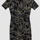 Coffee on Black 'Fox Den' Jane Dress