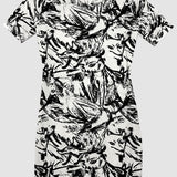 Black on White 'Fox Den' Jane Dress