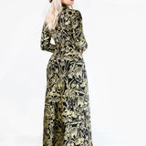 Gold on Black Shroomed Hannah Dress - Thief and Bandit