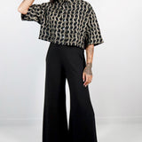 'Wavy Plaid' Boxy Button Up (Size 2)