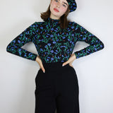 'Feral Floral' Turtleneck