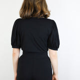 'Tiger's Prey' Black Alice Blouse (Medium)