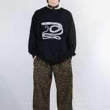 Tiger Stripe Crêpe Pants