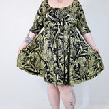 Gold "Birds of Prey: Vol. 2" Twirl Dress