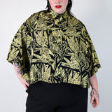 Gold "Birds of Prey: Vol. 2" Boxy Button-Up