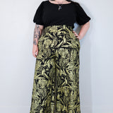Gold "Birds of Prey: Vol. 2" Wide Leg Pants