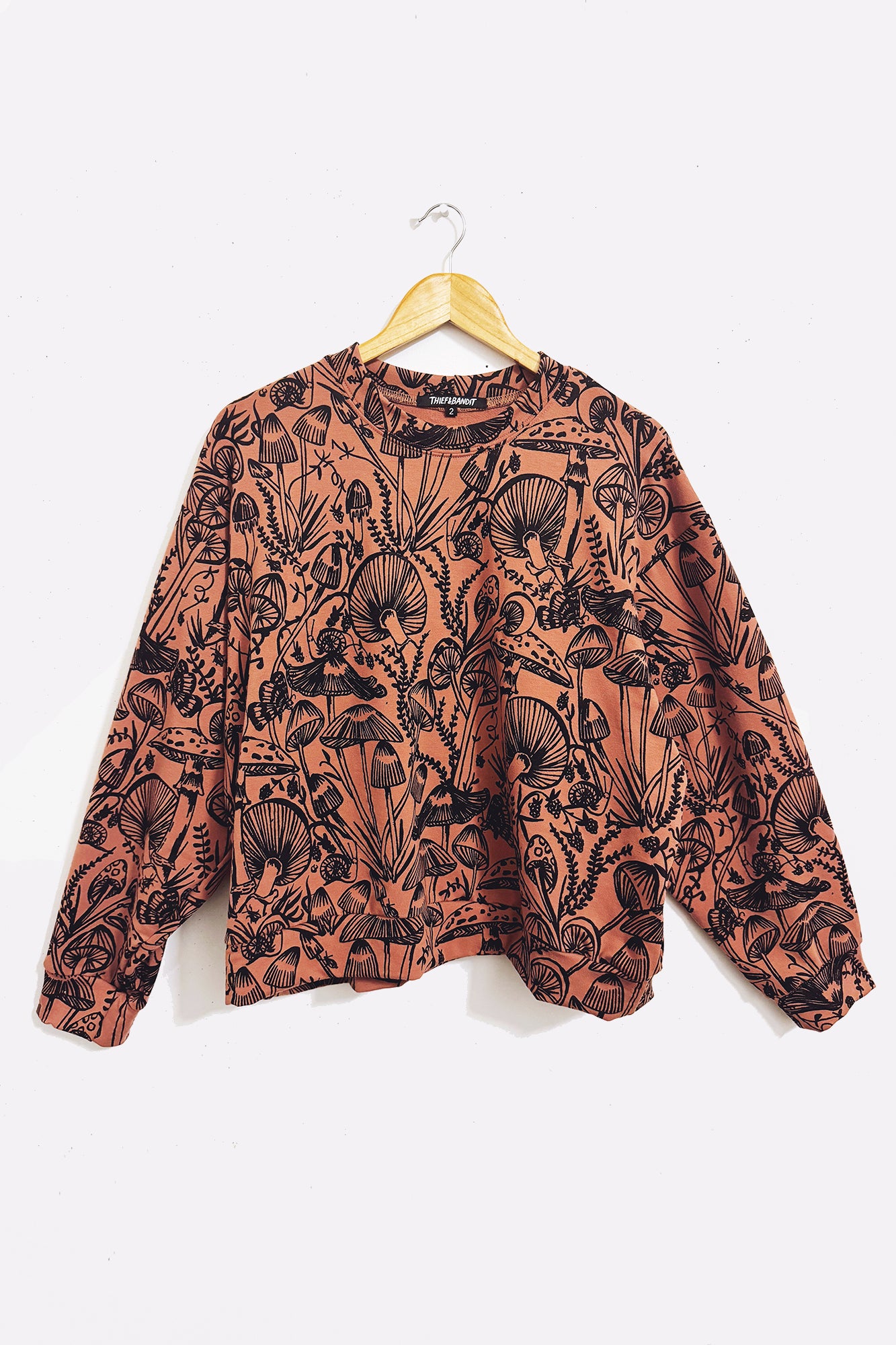 Cropped Mulberry Shroomed Sweatshirt