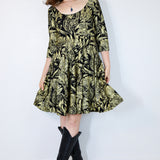 Gold "Birds of Prey: Vol. 2" Twirl Dress