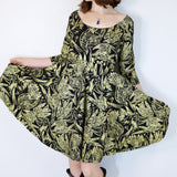 Gold "Birds of Prey: Vol. 2" Twirl Dress