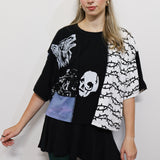 Wolf Skull Cropped Boxy Tee in Size 2