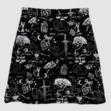 White on Black 'Spellbound' Beatrix Mini Skirt