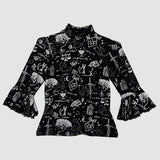White on Black 'Spellbound' Kiki Blouse