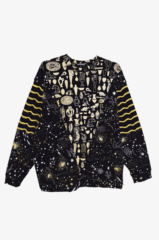 Unisex Stardust/Curio Patchwork Relaxed Fit Sweatshirt