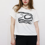 Serpent Amie Tee in Ivory